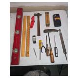 Miscellaneous hand tool and level collection