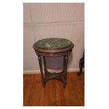 Green Marble Oval side table