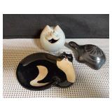 Assorted Ceramic, Clay, and Pottery Animal Decor