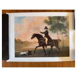 Print on Canvas of a Rider on Horseback with Dogs