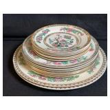 Wood & Sons China “Indian Tree” Pattern: 6 bread plates; Alfred Meakin China “The India Tree” Pattern: two 10” plates; Mintons China “Indian Tree” Pattern: six 8” plates