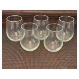 Stemless Wine Glasses, set of five and set of three