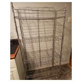 Adjustable metal storage rack