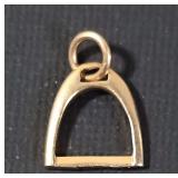 14K Metal Stirrup Charm - 0.8 Grams