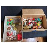 Assortment of vintage Christmas ornaments