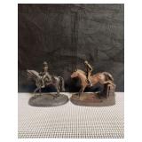 Two cold-cast bronze horse figurines from Heredities Limited in England
