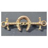 9K Horseshoe and Bridle pin - 1.6 Grams