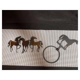Metal Horses Wall Hanging and Metal Horse Towel Ring
