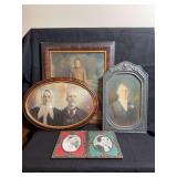 Five Vintage Framed Portraits