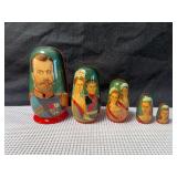 Russian Nesting Dolls Featuring Czar Nicholas II and His Family