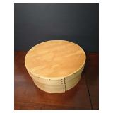Shaker-style circle bentwood storage box