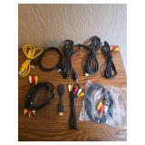 Tote of AV cables and adaptors