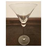 Set of six martini glasses