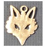 14K Metal Fox Charm - 0.55 Grams