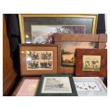 Seven Framed Pictures featuring farm animals