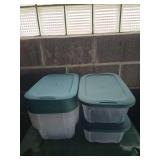 8 storage bins with lids