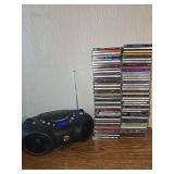 Memorex CD/Radio and CD collection in Tote