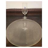 Anheuser-Busch beer glass and etched eagle plate