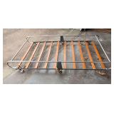 Vintage style chrome and wood slat car luggage rack