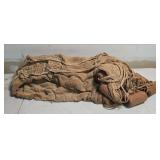 Canvas fishing net with wooden floats