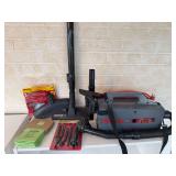 Oreck XL Pro 5 compact canister vacuum with attachments and replacement bags, also included Shop-Vac reusable filters and micro cleaning kit attachments