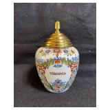 Vintage Royal Goedewaagen Authentic Delft Virginia Tobacco Jar Made in Holland
