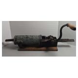 Early to mid century wood-handled sausage stuffer