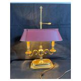 Vintage French-Style Bouillotte Lamp with Adjustable Height Metal Shade