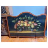 Hand painted wooden fire screen 44” x 32”