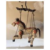 Wooden Zebra Marionette Toy