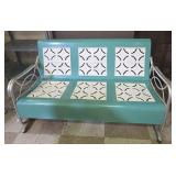 Metal patio glider
