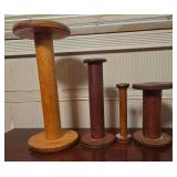 Collection of wooden Bobbins