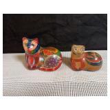 Set of two Mexican Folk Art Cats