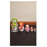 5 Piece Snowman Nesting Doll Set made in Russia