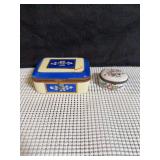 Two Vintage French Porcelain Trinket Boxes
