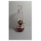 Clear glass oil lamp