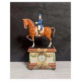 Fitz and Floyd China Clock Featuring a Gentleman on Horseback