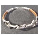 .925 Horse Bit Bangle Bracelet. 31.44 Gr