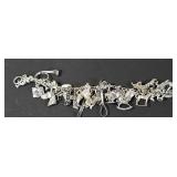 .925 Silver Charm Bracelet and Charms - 75 Grams (group 2)