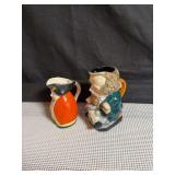 Two Charles Dickens Themed Ceramic Character Pitchers