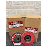 (20) NOS Weiler Tiger Paw 4.5”x7/8” 36Grit Phenoic Backing Flap Discs