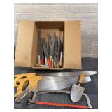 Lot of Misc Tools (Lot of Files, Handsaws, Hacksaw, Garden Shovel)