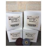 (4) Boxes NOS 3M Scotch-Brite Roloc TSM 3” Grade A Med Surface Conditioning Discs (~100 discs)