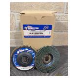 (10) NOS Weiler Tiger Paw 4.5”x7/8” 36Z Grit Super High Density Phenoic Flap Discs