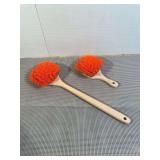 Lot Of NOS Weiler Orange Synth Can Scrub Brushes