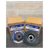 (20) NOS Weiler Tiger Paw 4.5”x7/8” 36ZGrit Abrasive Flap Discs