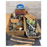 Lot of Misc Shelf Cleanup (Brushes, Hardware, Door Knobs, etc)