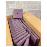 Box of NOS 6”x6”x1/2” 40 R228 Merit Abrasives 7/8” Hole Square Pads (~25 pads)