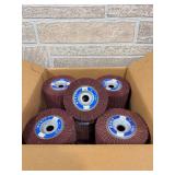 (10) NOS Merit Flap Discs 4”x2”x5/8”(2-120grit;8-80grit)