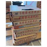 Lot of NOS Steel Band Saw Blade Coils (various lengths remain on coils)